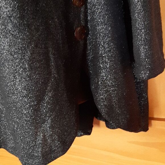 NWOT Women Black Metallic Long Sleeve Party Top Size XL - Picture 6 of 16